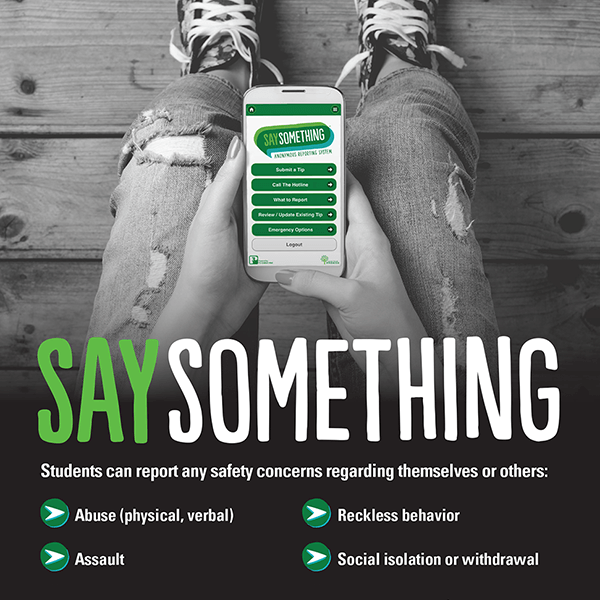 flyer for Say Something app